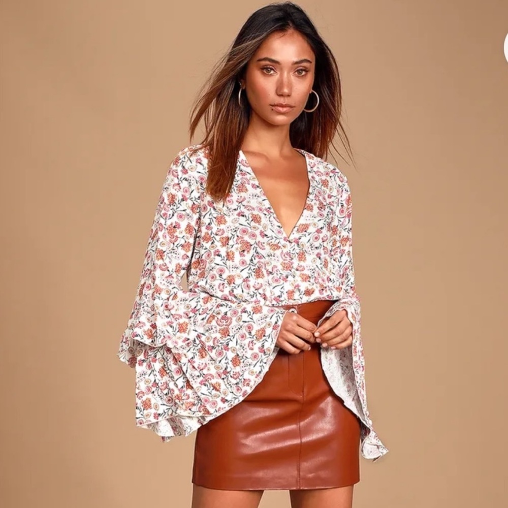 Free People Floral Bodysuit
